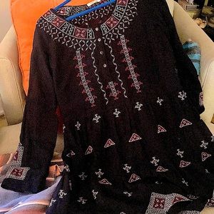 JOHNNY WAS lovely FESTIVAL summer/fall dress. Size M cotton